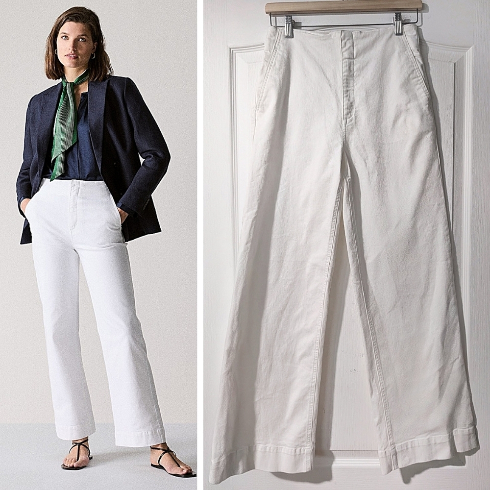Trenery | Denim Wide Leg Pant In White